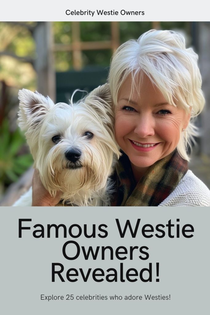 25 Famous Westie Owners. Actress holding a West Highland Terrier.
