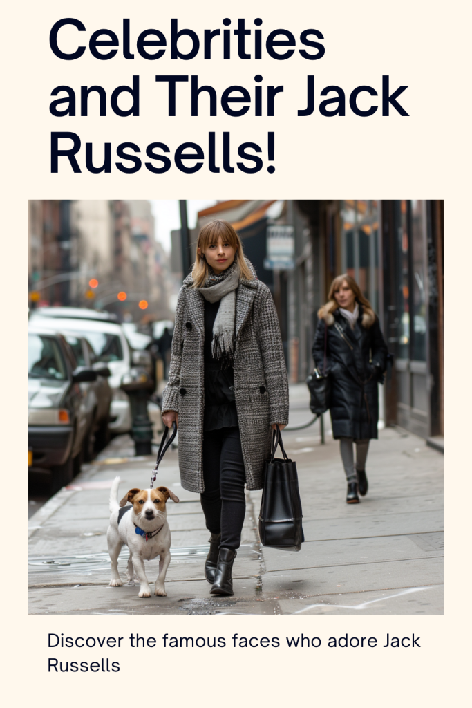 21 Famous Jack Russell Terrier Owners. Woman walking down the street with her Jack Russell Terrier.